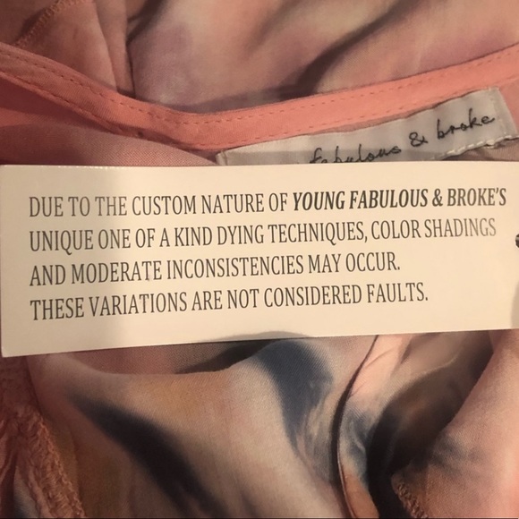 NWT Young Fabulous & Broke tie dye butterfly sleeve pullover top size small - Picture 7 of 8